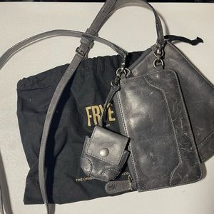 Gray FRYE Melissa 3 part crossbody